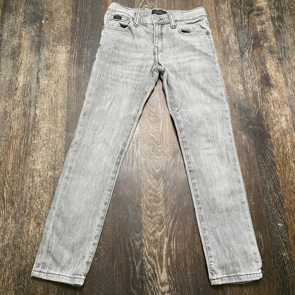 Polo Ralph Lauren size 7 Eldridge Skinny grey‎ wash denim jeans